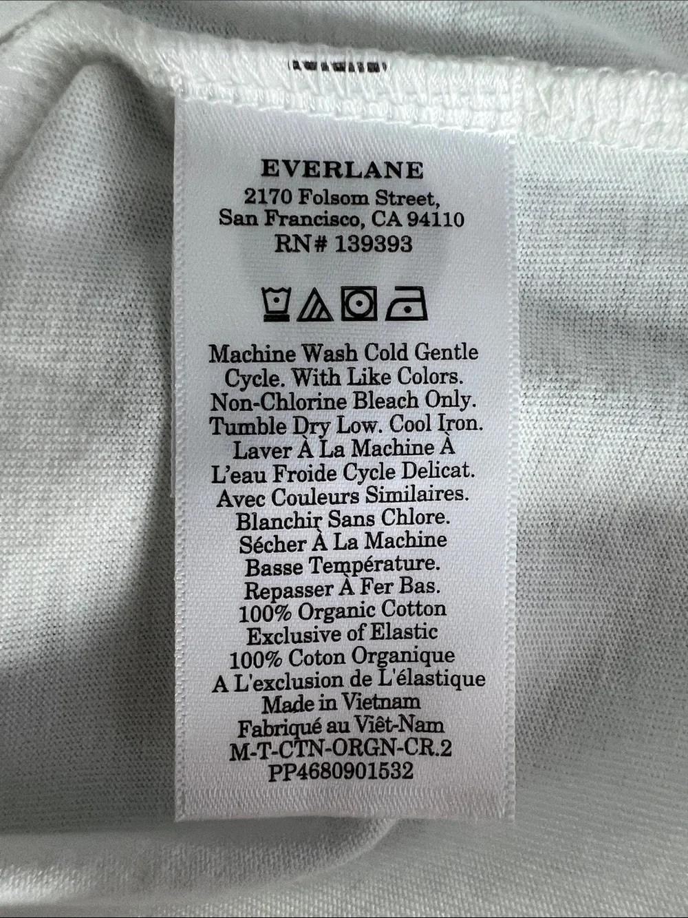 New Everlane THE ESSENTIAL ORGANIC CREW in White Size L - Picture 7 of 13